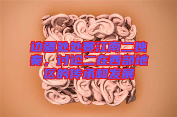 邊疆處處賽江南二獨(dú)奏，討論二在西部地區(qū)的傳承和發(fā)展