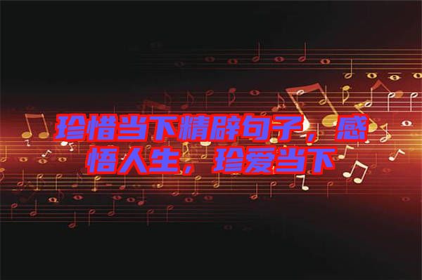 珍惜當(dāng)下精辟句子，感悟人生，珍愛當(dāng)下