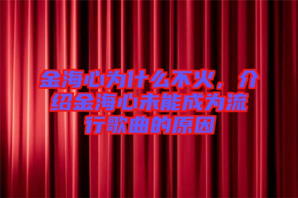 金海心為什么不火，介紹金海心未能成為流行歌曲的原因