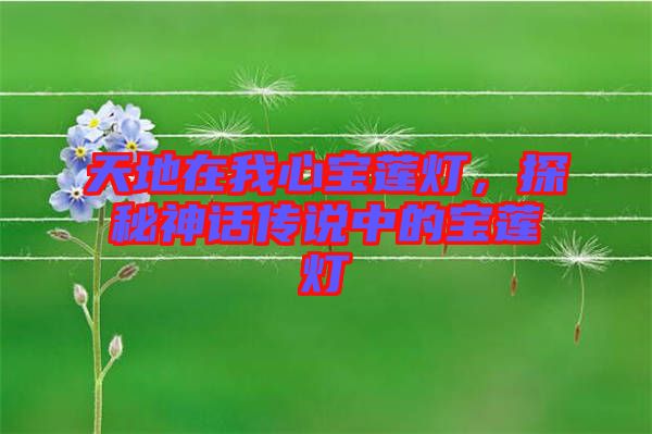 天地在我心寶蓮燈，探秘神話傳說中的寶蓮燈