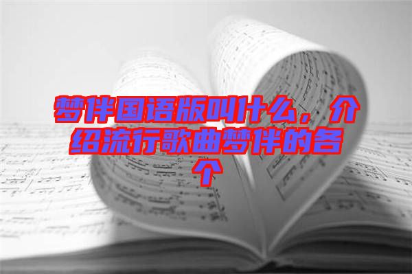 夢(mèng)伴國(guó)語(yǔ)版叫什么，介紹流行歌曲夢(mèng)伴的各個(gè)