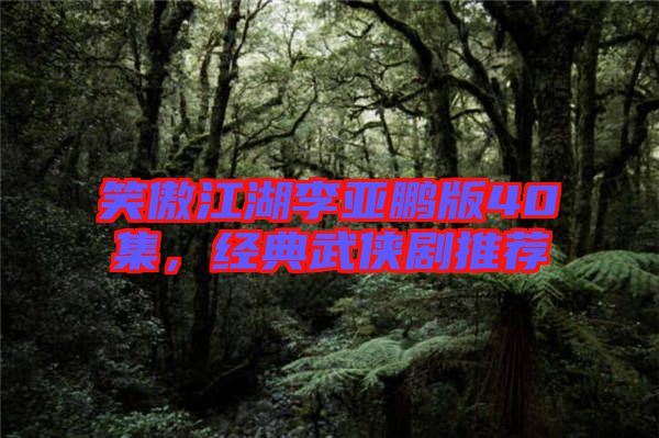 笑傲江湖李亞鵬版40集，經(jīng)典武俠劇推薦