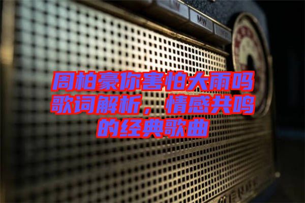 周柏豪你害怕大雨嗎歌詞解析，情感共鳴的經(jīng)典歌曲
