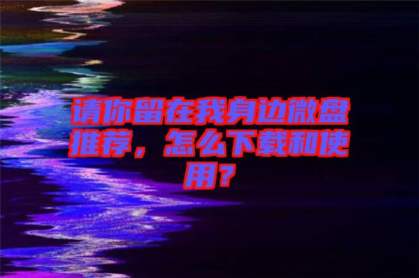 請(qǐng)你留在我身邊微盤(pán)推薦，怎么下載和使用？