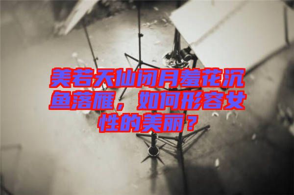 美若天仙閉月羞花沉魚落雁，如何形容女性的美麗？
