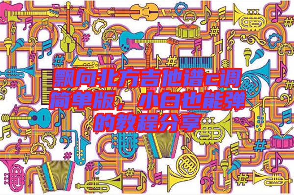 飄向北方吉他譜c調(diào)簡單版，小白也能彈的教程分享