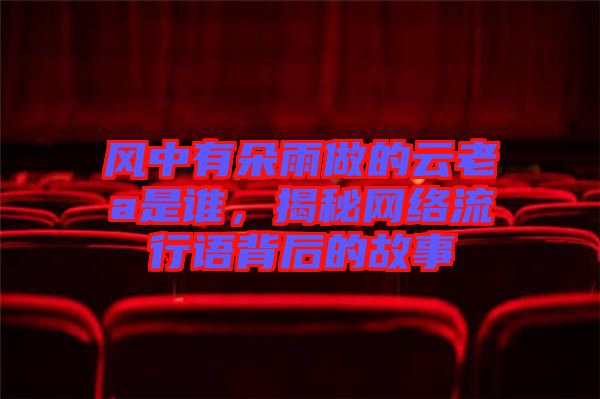 風(fēng)中有朵雨做的云老a是誰(shuí)，揭秘網(wǎng)絡(luò)流行語(yǔ)背后的故事
