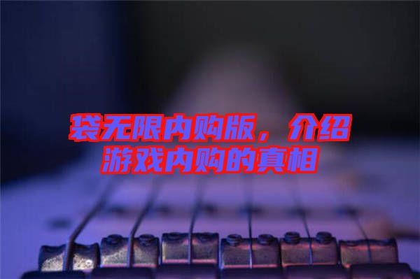 袋無限內(nèi)購(gòu)版，介紹游戲內(nèi)購(gòu)的真相