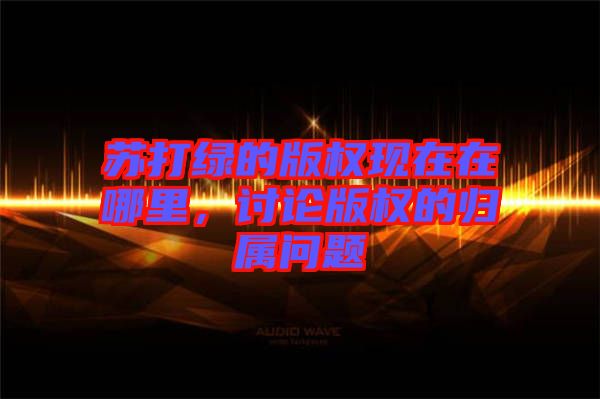 蘇打綠的版權(quán)現(xiàn)在在哪里，討論版權(quán)的歸屬問(wèn)題
