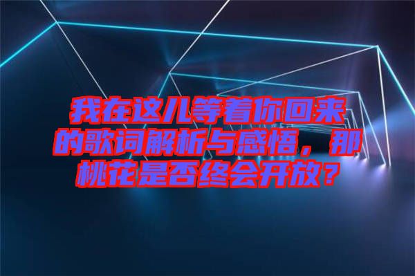 我在這兒等著你回來的歌詞解析與感悟，那桃花是否終會開放？