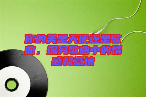 你的美是天使還是歌曲，探究歌曲中的情感和意境