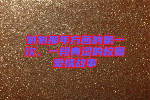 匆匆那年方茴的第一次，一段青澀的校園愛(ài)情故事