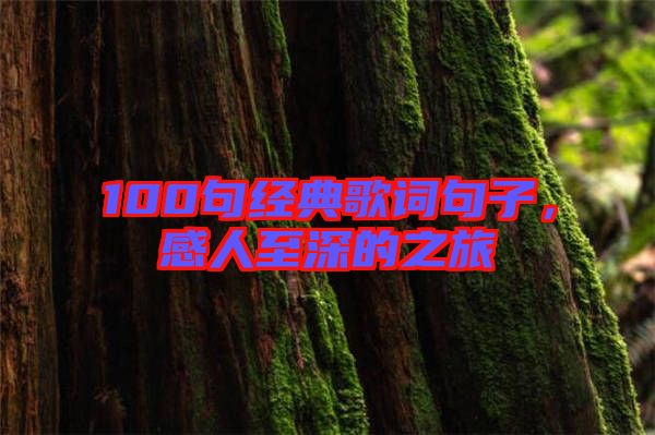 100句經(jīng)典歌詞句子，感人至深的之旅