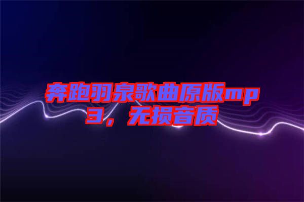 奔跑羽泉歌曲原版mp3，無損音質(zhì)