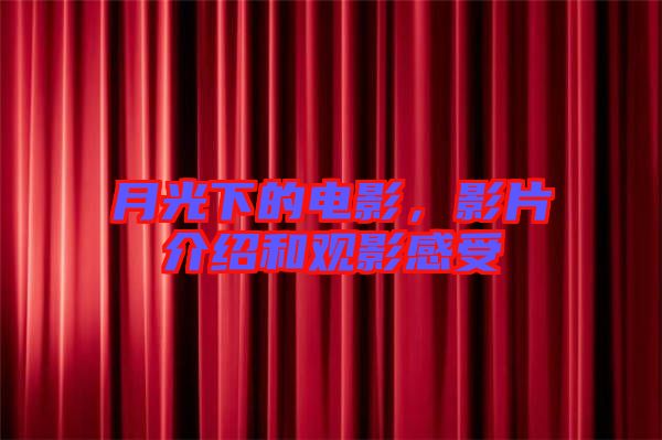 月光下的電影，影片介紹和觀影感受