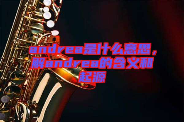 andrea是什么意思，解andrea的含義和起源
