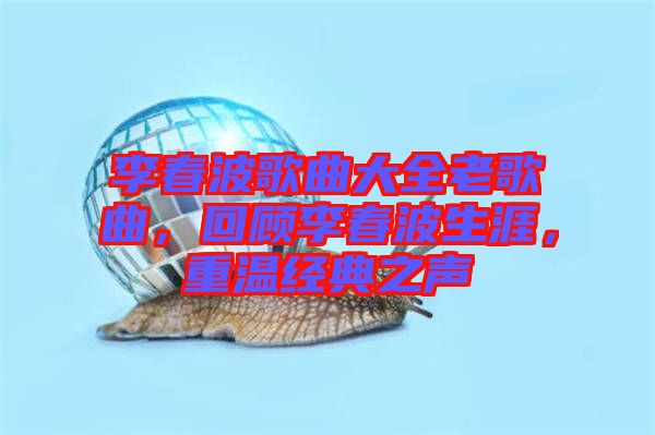 李春波歌曲大全老歌曲，回顧李春波生涯，重溫經(jīng)典之聲
