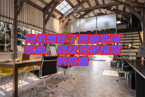 兄弟想你了原唱歌詞歌曲，回憶兄弟情深的歌曲