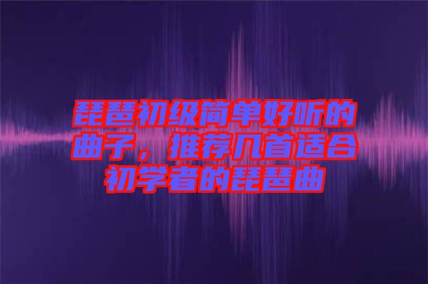 琵琶初級(jí)簡(jiǎn)單好聽的曲子，推薦幾首適合初學(xué)者的琵琶曲