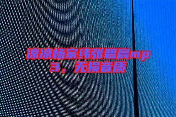 涼涼楊宗緯張碧晨mp3，無(wú)損音質(zhì)