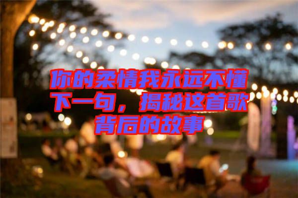 你的柔情我永遠不懂下一句，揭秘這首歌背后的故事