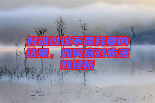 好難過這不是我要的結(jié)果，如何應(yīng)對(duì)失落和挫折