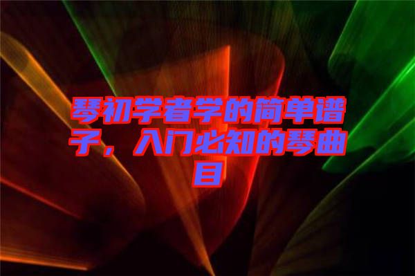 琴初學(xué)者學(xué)的簡(jiǎn)單譜子，入門必知的琴曲目