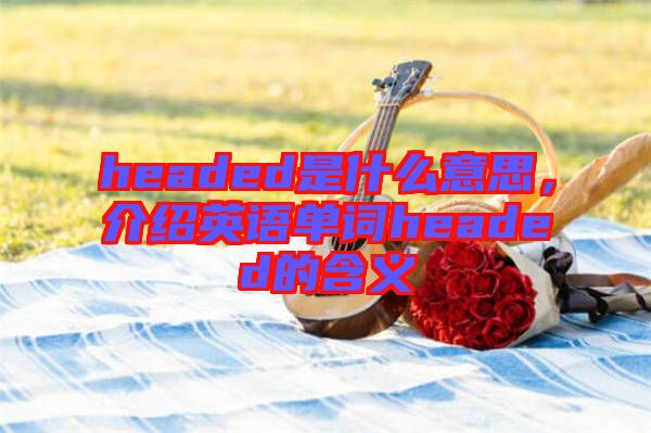headed是什么意思，介紹英語單詞headed的含義
