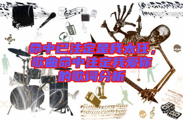 命中已注定是我太任，歌曲命中注定我愛你的歌詞分析
