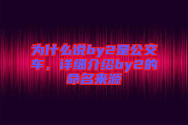 為什么說by2是公交車，詳細(xì)介紹by2的命名來源