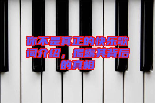 你不是真正的快樂(lè)歌詞介紹，揭露其背后的真相