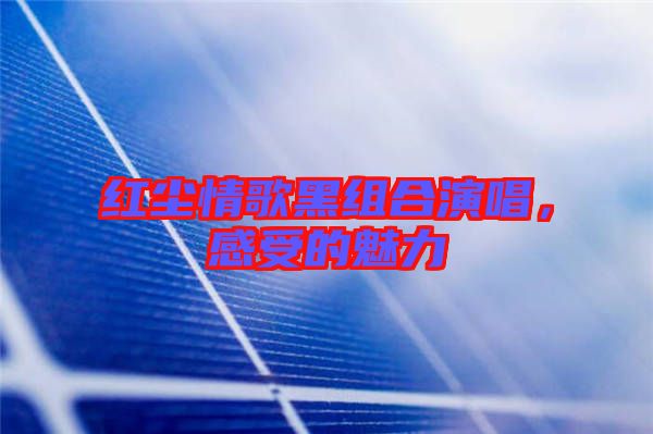 紅塵情歌黑組合演唱，感受的魅力
