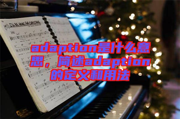 adaption是什么意思，簡述adaption的定義和用法
