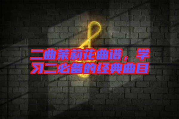 二曲茉莉花曲譜，學(xué)習(xí)二必備的經(jīng)典曲目