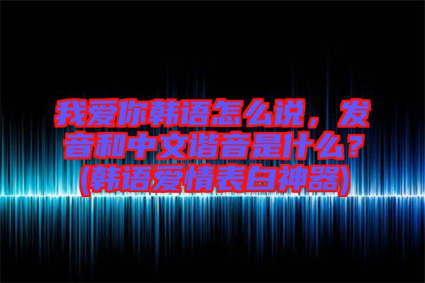 我愛你韓語怎么說，發(fā)音和中文諧音是什么？(韓語愛情表白神器)