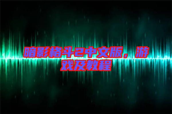 暗影格斗2中文版，游戲及教程