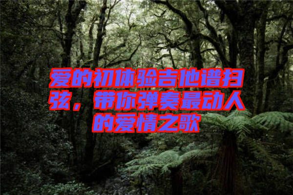 愛的初體驗(yàn)吉他譜掃弦，帶你彈奏最動(dòng)人的愛情之歌