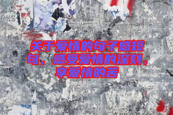 關(guān)于愛情的句子感短句，感受愛情的深刻，享愛情的苦
