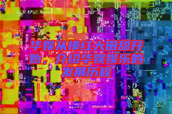 華娛從捧紅大田甜開始，介紹華娛娛樂的發(fā)展歷程