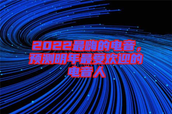 2022最嗨的電音，預(yù)測明年最受歡迎的電音人