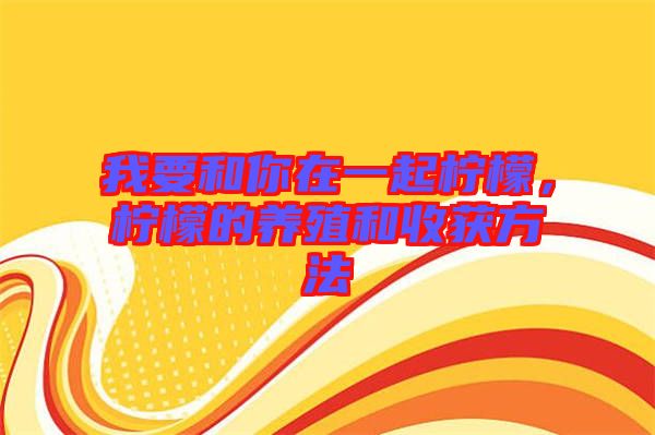 我要和你在一起檸檬，檸檬的養(yǎng)殖和收獲方法