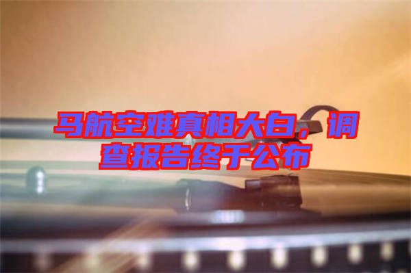 馬航空難真相大白，調(diào)查報(bào)告終于公布