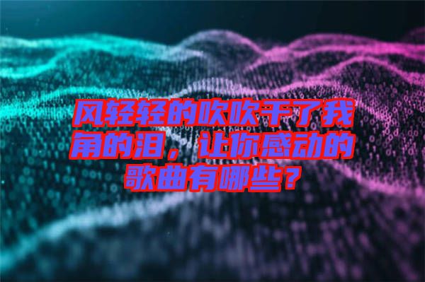 風輕輕的吹吹干了我角的淚，讓你感動的歌曲有哪些？