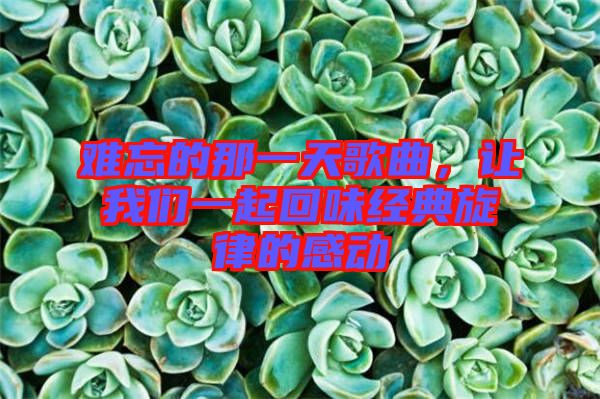 難忘的那一天歌曲，讓我們一起回味經(jīng)典旋律的感動