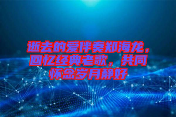 逝去的愛(ài)伴奏鄭海龍，回憶經(jīng)典老歌，共同懷念歲月靜好