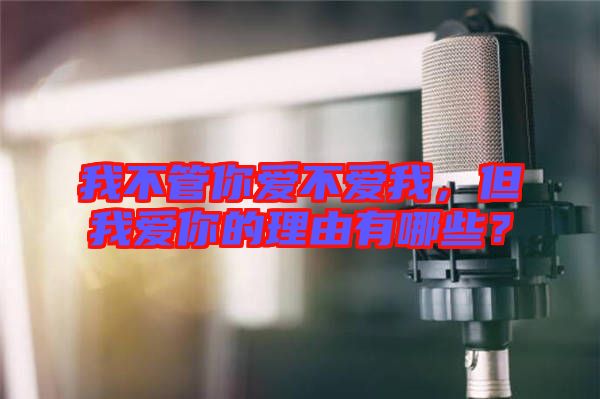 我不管你愛(ài)不愛(ài)我，但我愛(ài)你的理由有哪些？