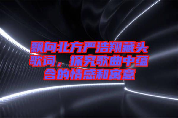 飄向北方嚴(yán)浩翔藏頭歌詞，探究歌曲中蘊(yùn)含的情感和寓意