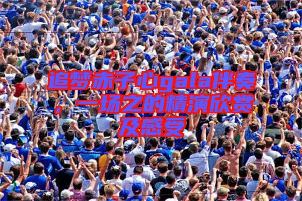 追夢赤子心gala伴奏，一場之的精演欣賞及感受