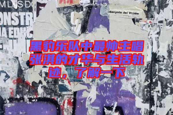 黑豹樂隊中最帥主唱張淇的才華與生活軌跡，了解一下