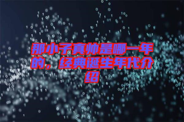 那小子真帥是哪一年的，經(jīng)典誕生年代介紹